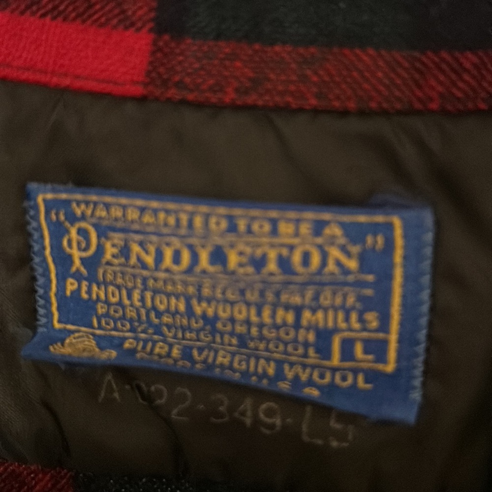 Pendleton Plaid Virgin Wool Button Down Large - image 2